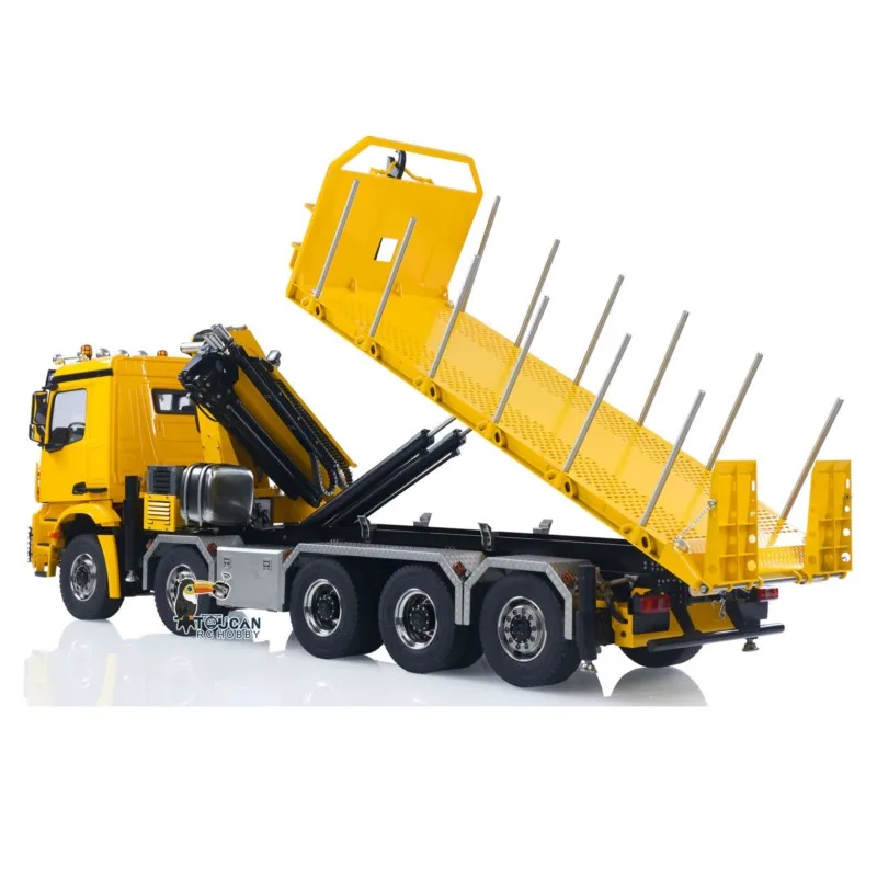 1/14 Hydraulic RC Flatbed Timber Car 10x10 Remote Control Crane Dump Truck Model - Image 4