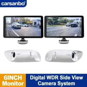 Carsanbo 6 Inch IPS Touch Screen Blind Spot Monitoring System Car Side Rearview Mirror Camera 720P WDR DVR Function
