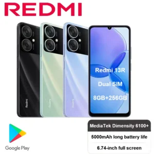 NEW Redmi13R International Version 8GB+256GB Expandable SD Card 3.5mm Headphone Jack MIUI14 Android13 Budget 5G Mobile Phone