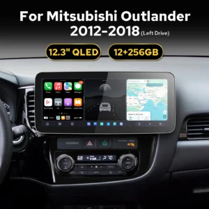12.3"Car Radio In-Dash Receiver for Mitsubishi Outlander 2012-2018 LHD 12GB 256GB Factory Camera&Rockford Amplifier Compatible