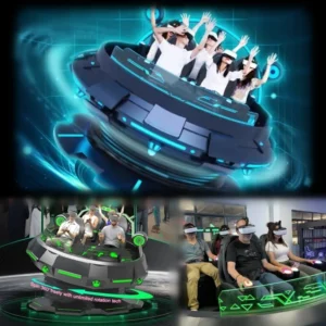 9D VR 360° UFO Simulator 5-Seater Virtual Reality MR Gaming Chair For Theme Park Cinema Arcade